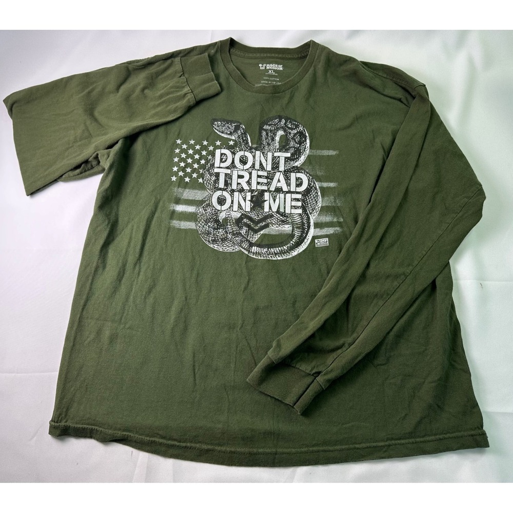 Rags of Honor Don't Tread On Me Snake Graphic Long Sleeve Mens T Shirt XL USA‎